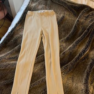 adika, tan, skinny to small flare pant